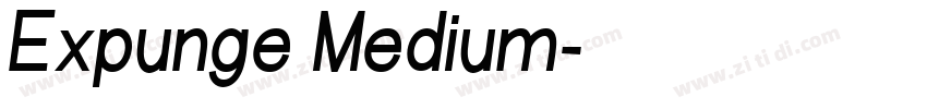 Expunge Medium字体转换
